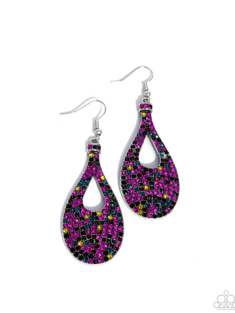 Paparazzi Teardrop Tremolo - Multi - Earrings
